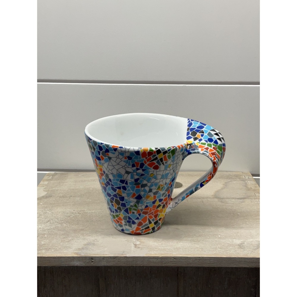 Barcelona Mosaic Tile Ceramic Coffee Mug Gaudi Inspired Multi Color Souvenir